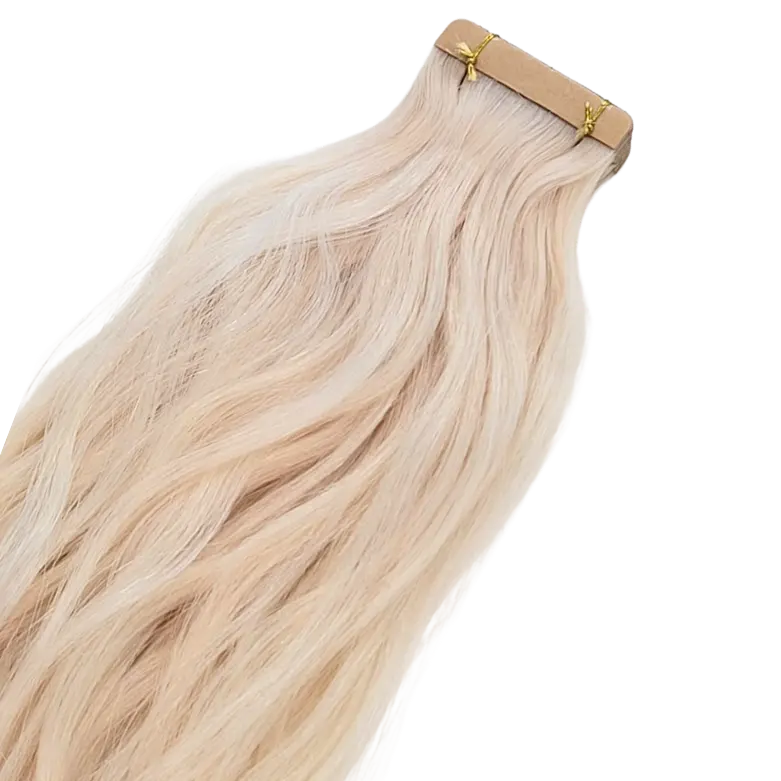 beach wave  tape in hair extensions blond colour