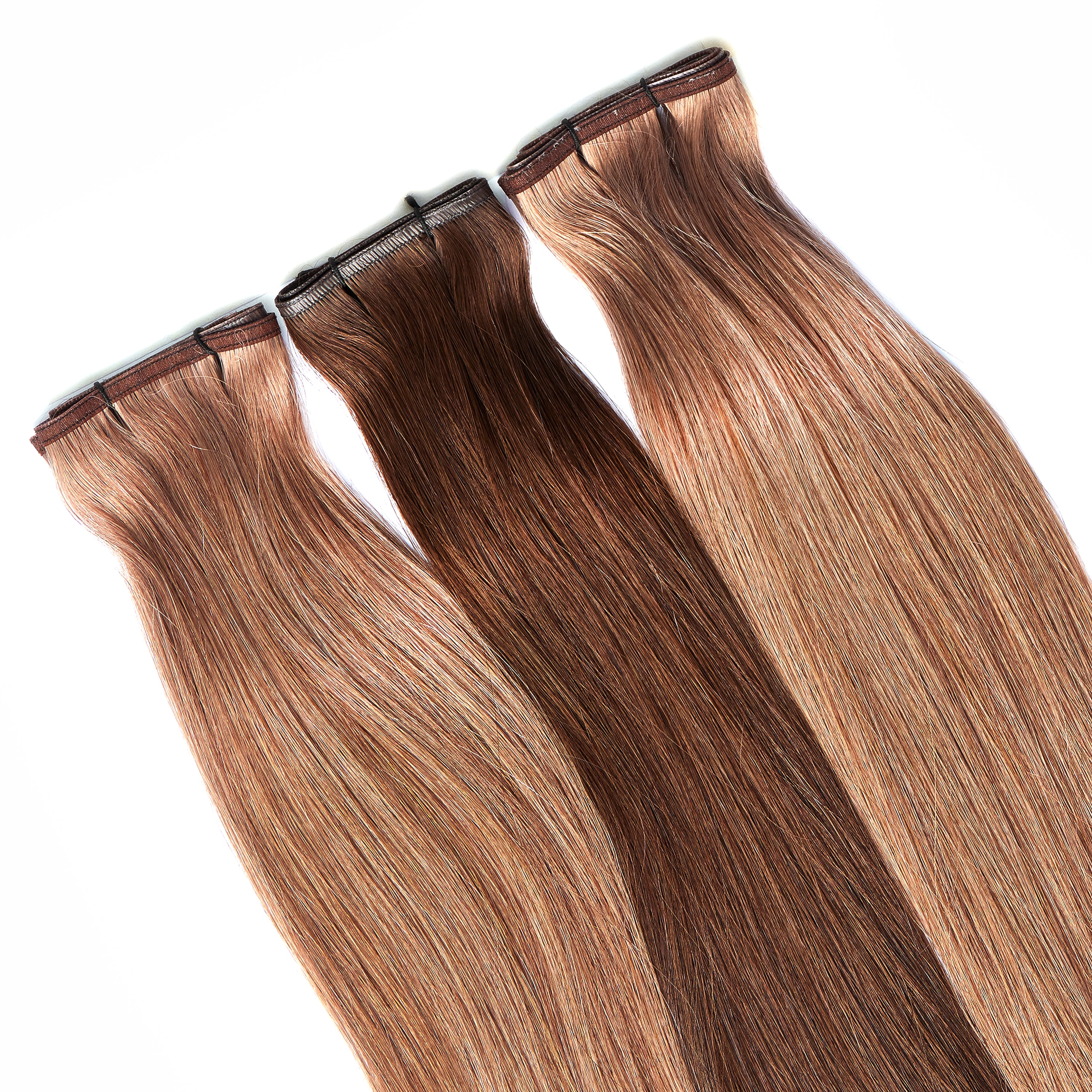 Flat Weft Clips DG hair extensions in dubai  prive collection